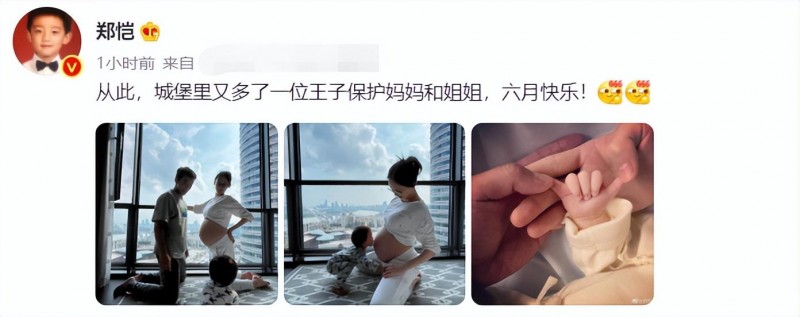 郑恺苗苗公开二胎计划(36岁郑恺官宣二胎得子)